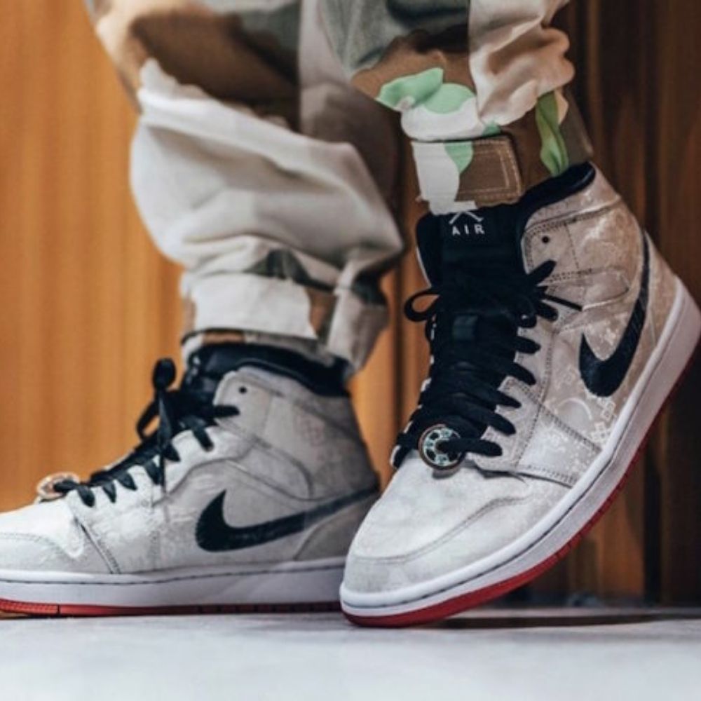 Air Jordan 1 Mid x Clot "Fearless Grey" – CU2804-100