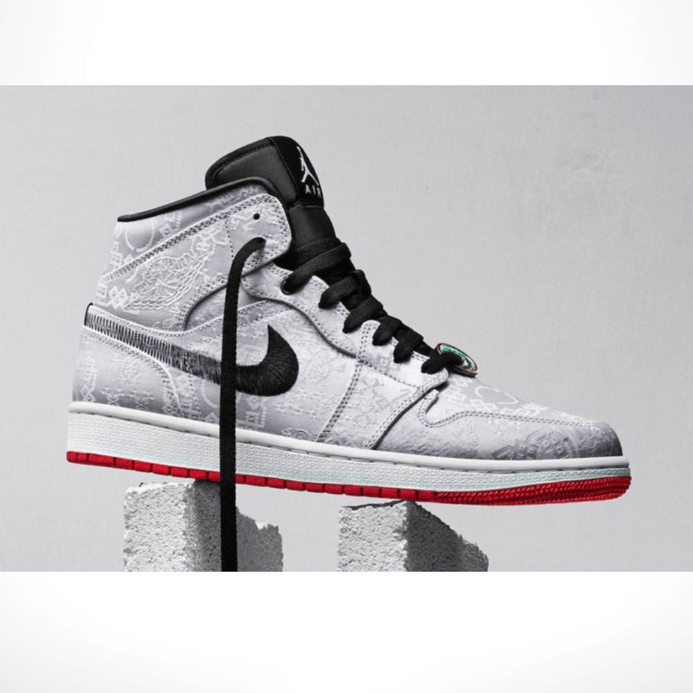 Air Jordan 1 Mid x Clot "Fearless Grey" – CU2804-100